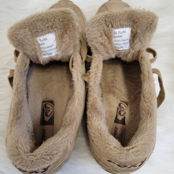 CLEARANCE Foxy Telluride suede leather fur sneakers lace up tennis shoes - Picture 6 of 8